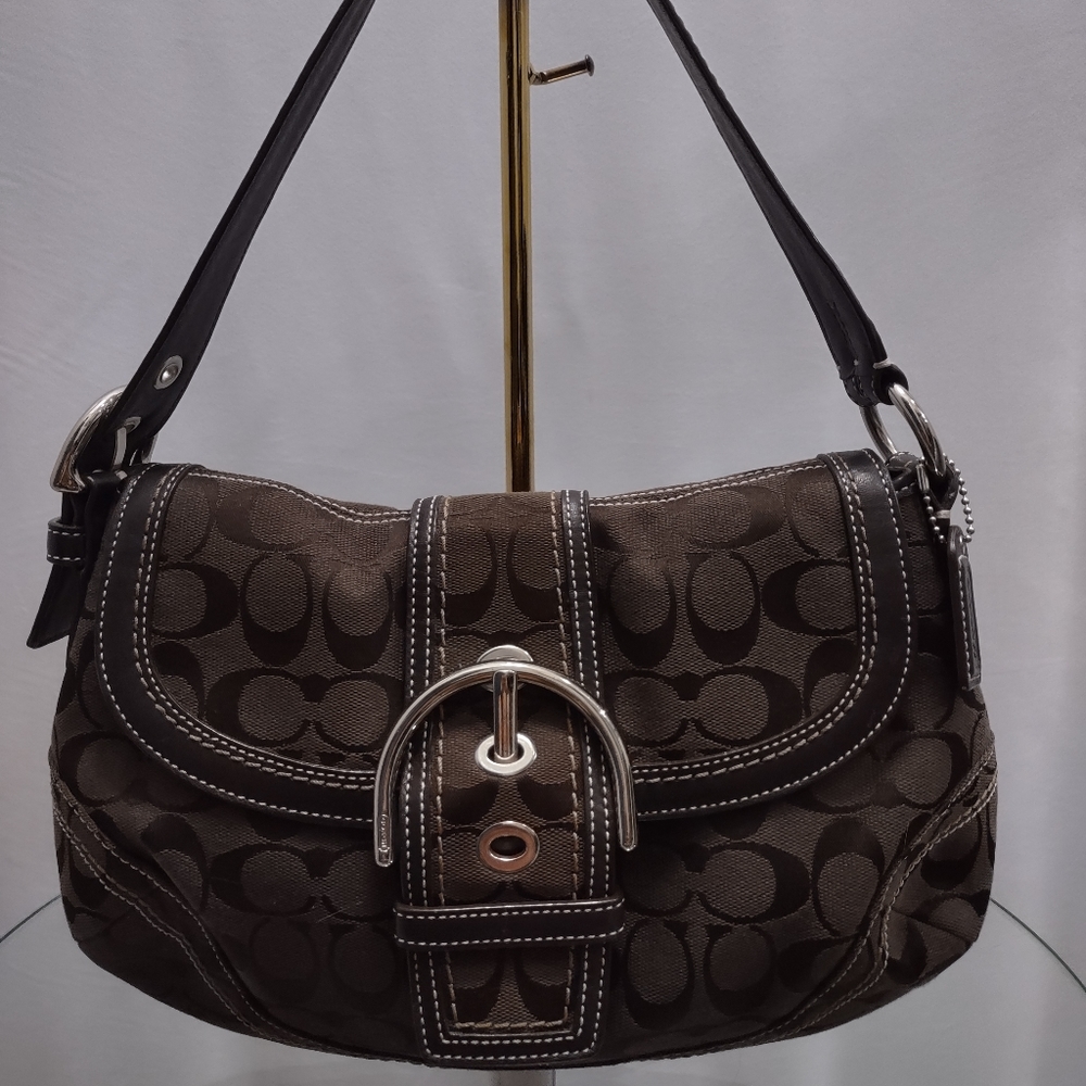 Coach signature canvas handbag